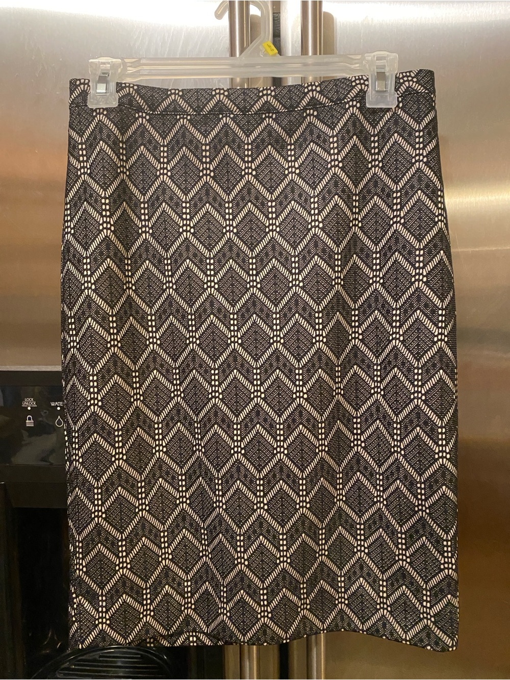 The Limited black and white textured geometric lace pencil skirt